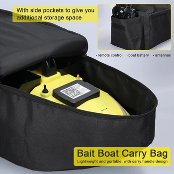Носете чанта за риболовна стръв лодка износоустойчив Oxford Fabric чанта за съхранение чанта със странична торбичка цип риболов аксесоари