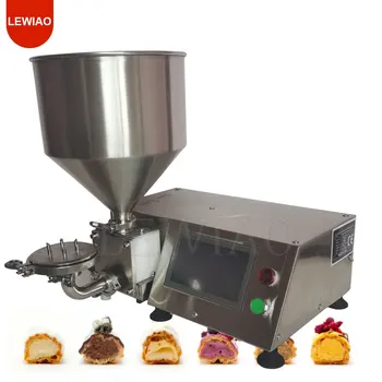 Полуавтоматична машина за пълнене на сладкиши за сладкиши Машина за пълнене на крем за плодови конфитюри за хлебни изделия Фабрика