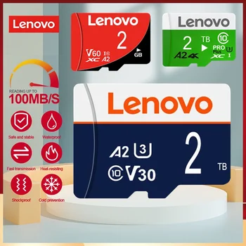 Lenovo 2TB A2 V30 карта с памет Micro TF / SD флаш карта 1TB 512GB мини SD карти флаш карта с пакет безплатен SD адаптер за телефон