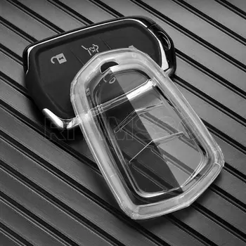 Fashion Soft TPU Car Key Case Cover за Cadillac SRX 2015 2016 ATS CTS CT6 XT5 XTS Smart Remote Fob Cover Protector Bag
