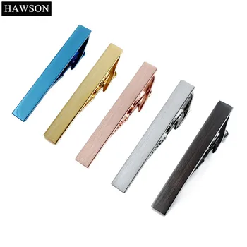 HAWSON 2 инчова матова щипка за вратовръзка, комплект от 5 броя щипка за мъжка вратовръзка, фини мъжки аксесоари за вратовръзка с подаръчна кутия