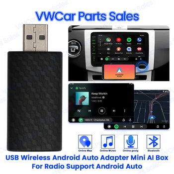 USB Mini Android Auto Wireless Adapter USB Dongle Smart AI Box Car OEM кабелен Android Auto To Wireless Auto Connect Plug and Play