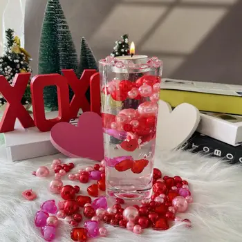 Меки прозрачни хидрогелни мъниста Романтичен комплект за пълнене на ваза за Свети Валентин с фина изработка Плаващи мъниста за парти за ваза