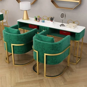 GY Nordic мрамор маникюр маса стол комплект професионален маникюр маса модерен единичен двоен луксозен нокти маса салон мебели