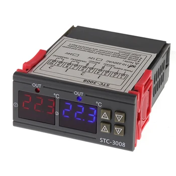 Цифров термостат температурен контролер STC-3008 термометър сензор хигрометър 12V 24V 220V