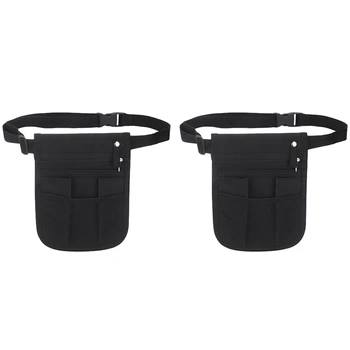 Waist чанта инструмент чанта работа престилка чанта талията съдържа колан кръста чанта тънък водоустойчив многофункционален джоб (черен)