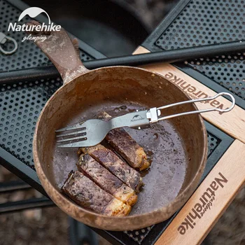 Naturehike Титанов къмпинг лъжица вилица нож преносим открит пътуване пикник прибори за хранене Spork прибори за хранене NH19C001