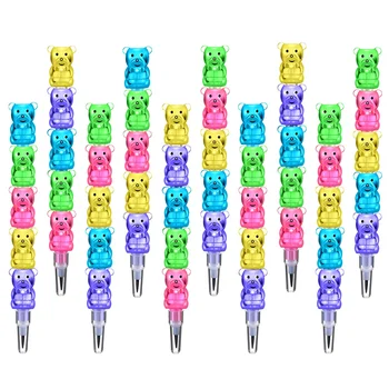 Стифиращи се моливи Stacker Swap моливи Пластмасови мечи моливи в подреждане на цветни моливи
