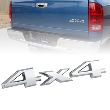 1 комплект сребро 4X4 автомобил камион табелка стикер задна емблема значка ABS екстериорни аксесоари за Dodge за овен 1500 2500 3500