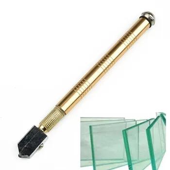 Ролков резач за стъкло за рязане на стъкло 5-12mm диамантена режеща глава стоманено острие инструмент против плъзгане дръжка 175mm строителни ръчни инструменти