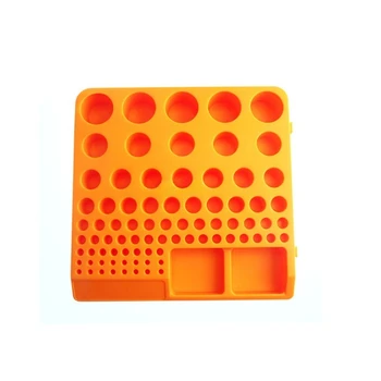 Drill кутия за съхранение 80 дупка фреза Toolbox пластмасова кутия за съхранение Аксесоари за организатори на инструменти Многофункционални