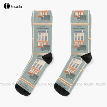 Френският Изпращане чорапи Дамски бели чорапи Персонализирани потребителски унисекс възрастни тийнейджърски младежки чорапи 360 ° цифров печат коледен подарък
