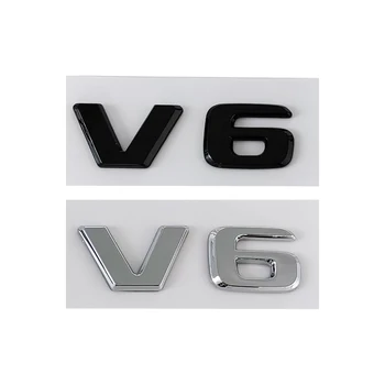 3d ABS лого V6 Leters кола Fender емблема за Mercedes Benz W204 C280 ML SLK 320 Viano Vito V6 стикер V6 двигател значка аксесоари