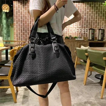 Луксозен дизайнер марка чанта супер голям капацитет пътуване чанта багаж дами купувач рамо чанта за жени голяма пазарска чанта