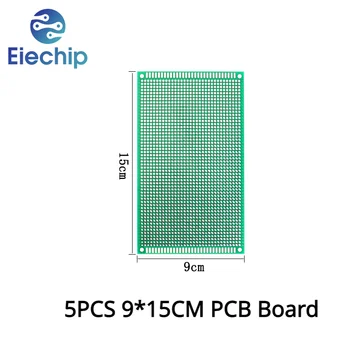 5PCS двустранна платка 9 * 15CM зелена DIY основни платки прототип PCB универсална платка