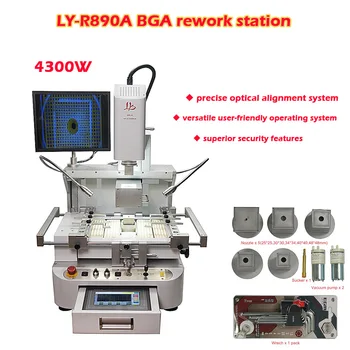 LY-R890A 4300W 220V Автоматична машина за запояване на BGA преработи станция с CCD система за подравняване и HD сензорен екран