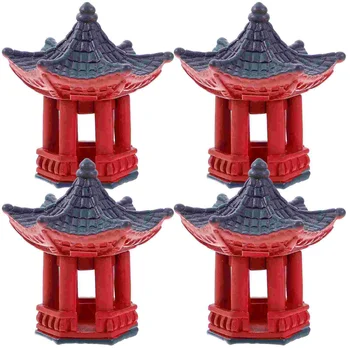 Мини декорация на бюро Тори порта Шинто японска градина миниатюрни храм орнаменти микро камък павилион статуя рафт Япония статуя
