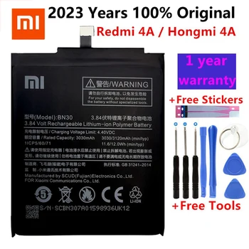 100% оригинална батерия Xiaomi BN30 bn30 Xiaomi Redmi 4A Redrice Hongmi 4A литиево-полимерна замяна Bateria безплатни инструменти за ремонт