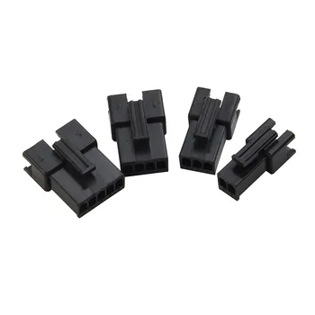 кабелни конектори щепсел електрически мъжки / женски черен проводник 2/3/4/5Pin 200pcs / комплект щифт терминал Dupont Pin Way 2.54mm