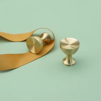  Winebowl-Shaped Single Hole Door Knobs Gold Cabinet Дръжки за чекмеджета Леки луксозни гардеробни шкафове Pulls кръгли мебели хардуер