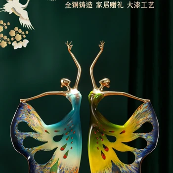 Sparrow танцьор чиста медна декорация модерен нов китайски творчески дом хол декорации светлина луксозен подарък