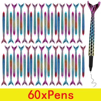 60Pcs русалка писалки училищни пособия гел мастило писалка за момичета рожден ден подарък декорации училище класна стая награди