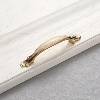 Модерна минималистична мебелна дръжка многоцветна кехлибарена дръжка Европейска цинкова сплав гардероб дръжка за врата слонова кост бял шкаф дръжка