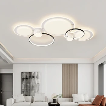 Led хол таван светлина проста модерна атмосфера творчески пръстен проста спалня таван лампа дома вътрешен декор осветление лампа