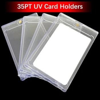 Силни магнитни 35PT UV държачи за карти Акрилен прозрачен защитен калъф Gaming Trading Card Folder Ръкави Детски играчки подарък