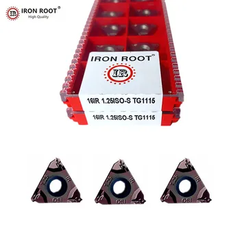 IRON ROOT 16IRM 1.0ISO 1.25 ISO 1.5, ISO.1.75ISO, 2.0ISO TG1115 CNC метален струг Обръщане на резба карбид вложка за SER, SEL SNR SNL