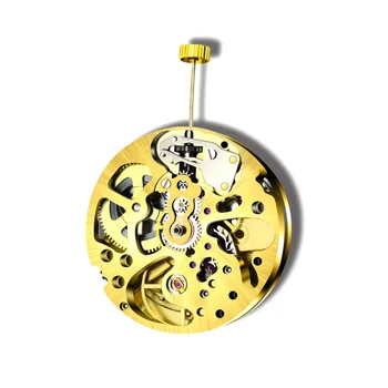 Златен цвят Скелет 2003 Движение Обикновено махало Регулиране Радиационен модел Напълно автоматичен часовник Движение