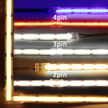 COB LED лента конектор 2Pin 3Pin 4Pin 5mm 8mm 10mm бърз конектор за тел без заваряване за RGB CCT едноцветни LED ленти