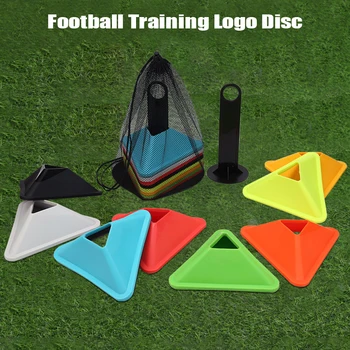 10PCS триъгълник маркер диск футбол футбол обучение препятствия темпо практика упражнение знак конус
