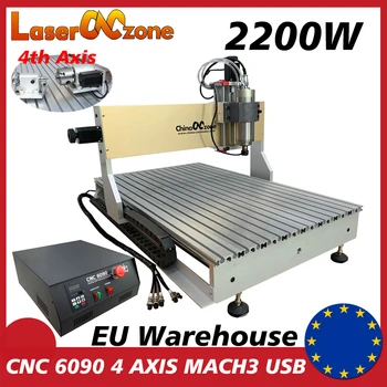 2.2KW CNC 6090 3 AXIS рутер гравиране машина Mach3 USB 2200W фрезоване пробиване Кътър гравьор за дървообработваща машина