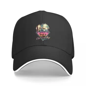 Daft Punk Electronic Music Band Get Lucky Classic Dad Hats Pure Color Women's Hat Windproof Baseball Caps Peaked Cap