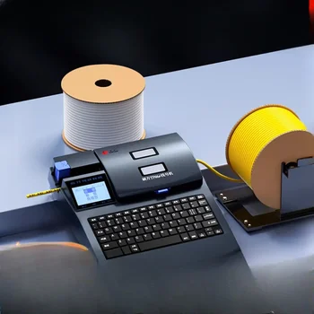 Машина за маркиране на тръби с номера Кабелен принтер Ръкавна печатна машина Термосвиваем тръбен принтер Преносима машина за кодиране на ръкави