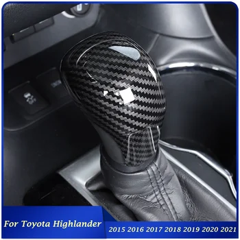  Автомобилен стайлинг за Toyota Highlander 2015 до 2021 ABS материал кола скоростна глава смяна копче дръжка Trims капак рамка