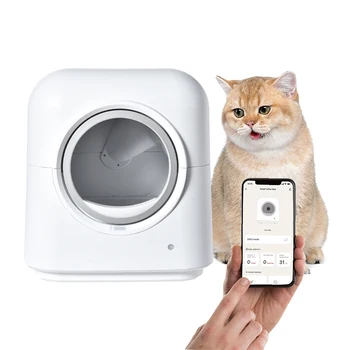 APP контрол Интелигентна индукционна индукция за претегляне Cat Toliet Автоматична самопочистваща се кутия за котешка тоалетна