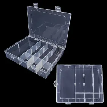 Квадратна кутия за съхранение Гореща прозрачна пластмасова кутия за малки предмети Sundries Организатор Държач за електрически инструменти