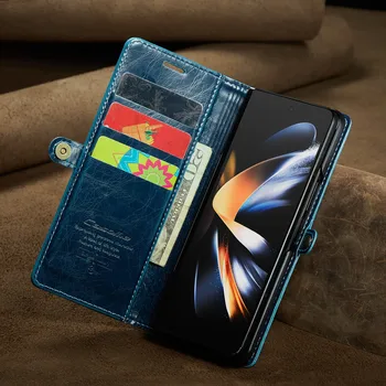 Защита от падане Кожен моден сгъваем калъф за Samsung Galaxy Z Fold 4 Fold4 Fold3 Fold 3 5G Stand Cover за Samsung Fold4