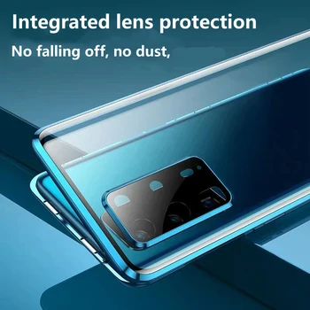Магнитен прозрачен калъф за защита на обектива за OnePlus Nord 3 N20 N30 N300 CE 2 Lite CE 3 Lite 5G двустранен стъклен капак