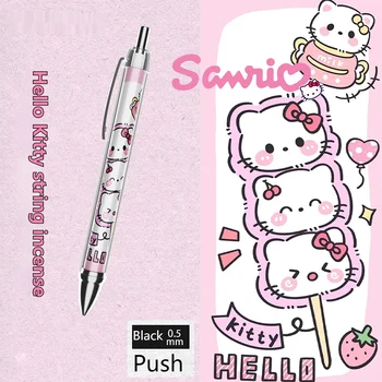 Sanrio Kitty Kuromi Аниме Преса Pen Girl 0.5mm черен гел подпис писалка Kawaii студентски канцеларски материали за писане Детски коледен подарък