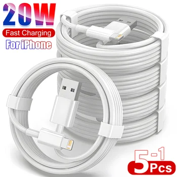 1-5Pcs PD 20W кабел за бързо зареждане за Apple iPhone 14 11 13 12 Pro Max Plus XS XR телефон USB кабел за данни кабел зарядно аксесоари