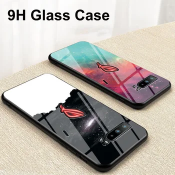 ROG2 Coque For Asus ROG 3 Case Tempered Glass Soft Edge Back Cover For ROG Phone 3 Phone3 Glass Case For ROG3 ROG 2 5G Capas