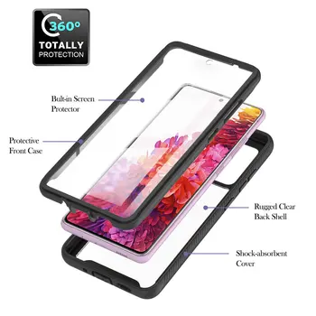 New Style S22 Ultra S 23 Coque For Samsung Galaxy S20 FE 5G Crystal Case Front 360 Protect Bumper Shell Samsung S22 Plus S23 S 2