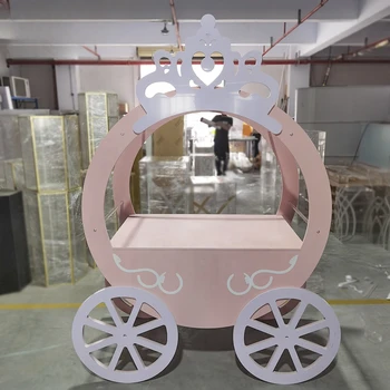 Персонализирани цветни цветя Сватба бонбони количка за бонбони количка с колела