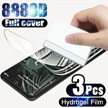 3PCS хидрогел филм за Google Pixel 8 Pro 7 7A 6 6A 5 5A 4A 4 XL 3 9H екран протектор филм