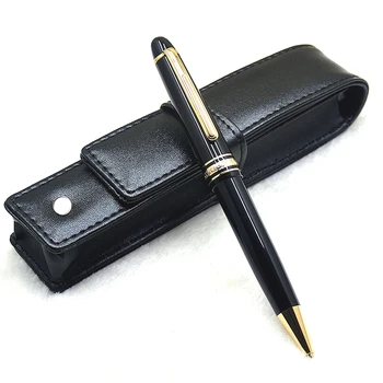 Луксозен Msk-145 черна смола химикалка MB ролер писалка канцеларски офис училище писане мастило фонтан писалки със сериен номер
