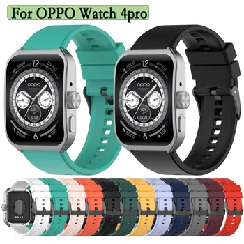 22mm каишка за часовник за Oppo Watch 4Pro Издръжлив силиконов маншет гривна колан износване стабилна лента подмяна