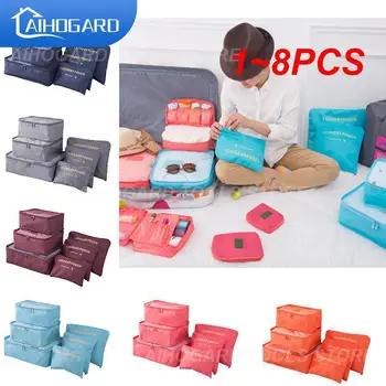  1 ~ 8PCS пътуване чанта за съхранение на дрехи подреден организатор гардероб куфар торбичка пътуване организатор чанта случай обувки опаковане куб